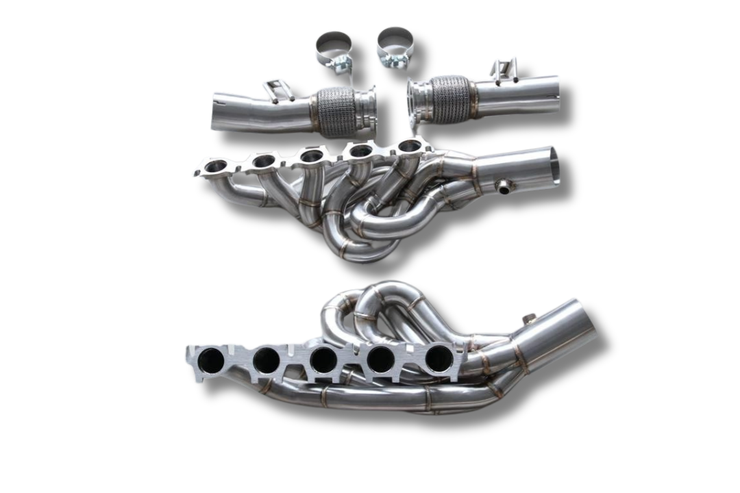 AUDI R8 RWS 5.2L FSI V10 DECAT HEADER SET IN STAINLESS STEEL