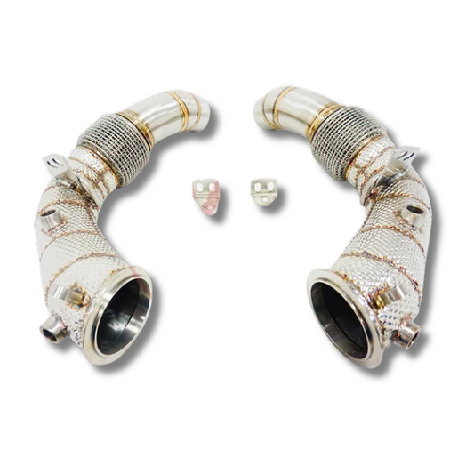 BMW F10 M5 / M6 3.5" RACE DECAT DOWNPIPE SET S63 4.4T 2012+ (BIGGER DIAMETER) WITH HEAT SHIELDING