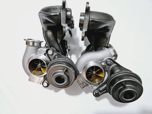 BMW E-SERIES N54 STAGE3 TDO4 - 19T (Version4) HYBRID TURBO SET AND 2" SILICONE INLET KIT COMBO (6x6 BILLET COMPRESSOR WHEEL)