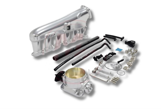 NISSAN RB26 BILLET ALUMINIUM INTAKE MANIFOLD WITH AUXILIARY FUEL RAIL AND 90MM THROTTLE BODY